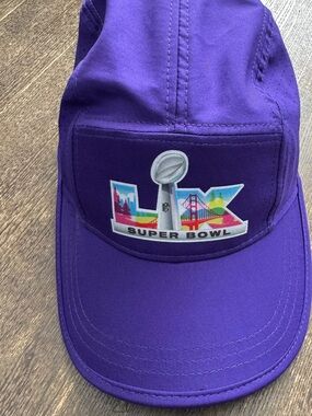 LIX Super Bowl Kids Purple Football Cap with Colorful Logo